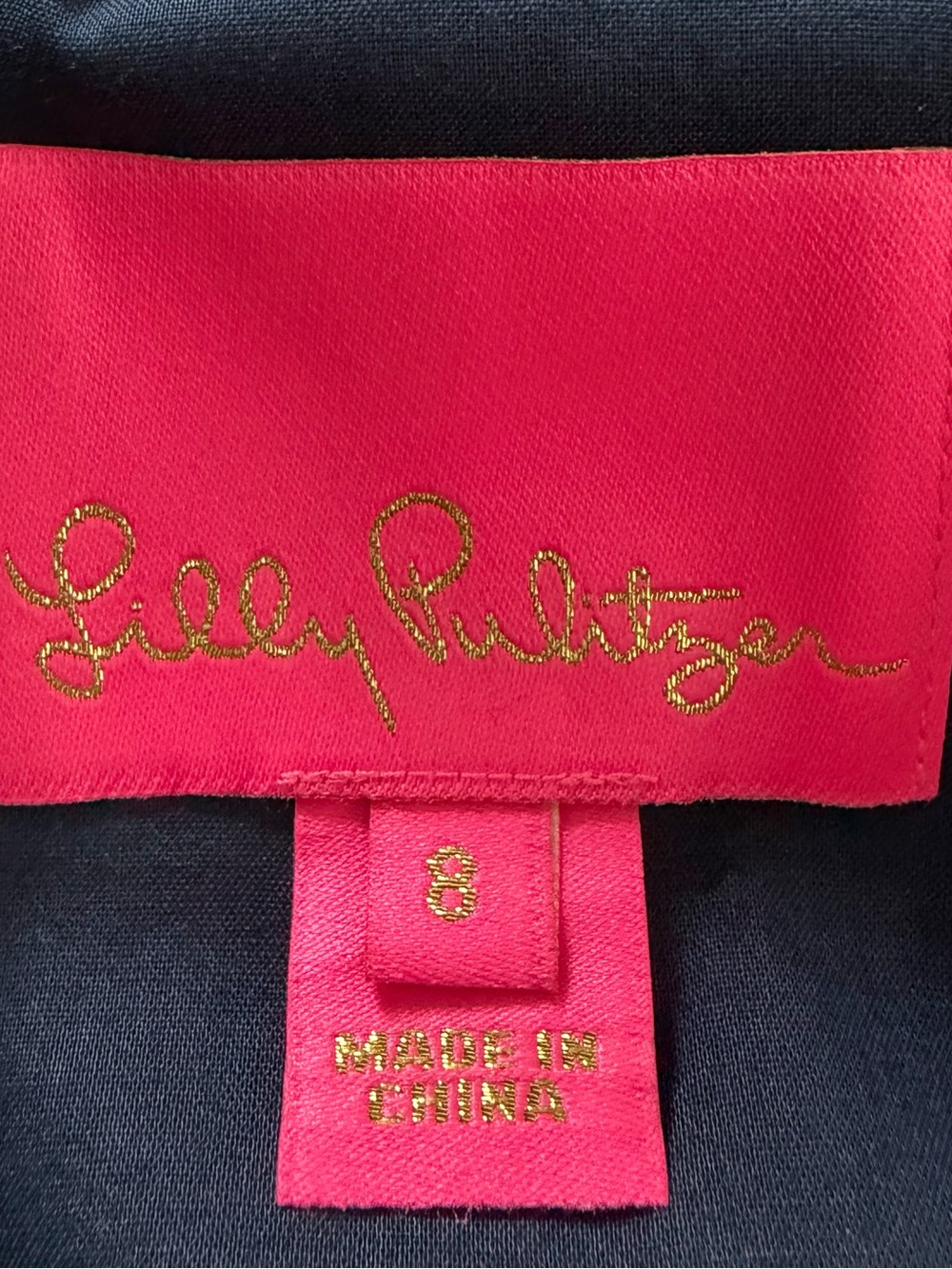 EUC Lilly Pulitzer Valli Sleeveless Navy Shift Dress Metallic Neckline, Size 8 - Picture 10 of 12